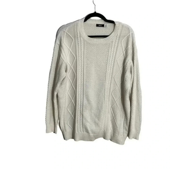 BDG knitted elbow patch ivory sweater Small - Picture 1 of 7